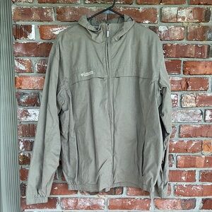 Columbia Tan Windbreaker Lightweight Jacket size large